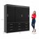 Guarda Roupa Casal Isabela 03 Portas 09 Gavetas - Black