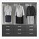 Guarda Roupa Casal Isabela 03 Portas 09 Gavetas - Black