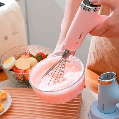 Batedeira Processador Mini Triturador Elétrico Recarregável Rosa