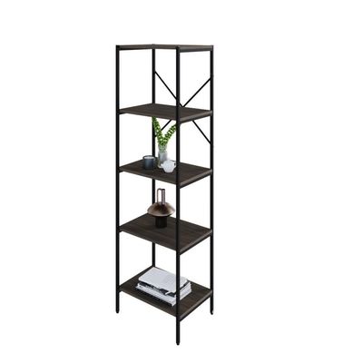 Estante C/05 Prateleiras 152x45x33cm Tub Tueh1545 Nogal - Est.preta Nogal / Est.preta