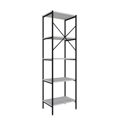 Estante C/05 Prateleiras 152x45x33cm Tub Tueh1545 Snow - Est.preta Snow / Est.preta