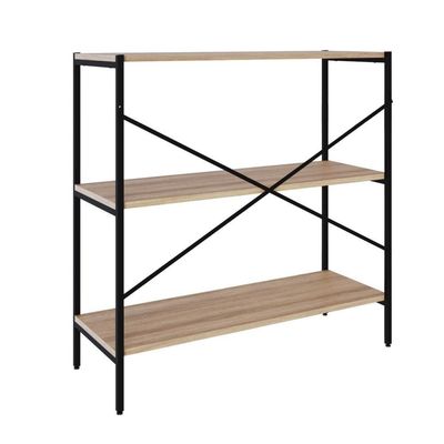 Estante C/03 Prateleiras 84x80x33cm Tub Tueh883 Lâmina Mel - Est.preta Lâmina Mel / Est.preta