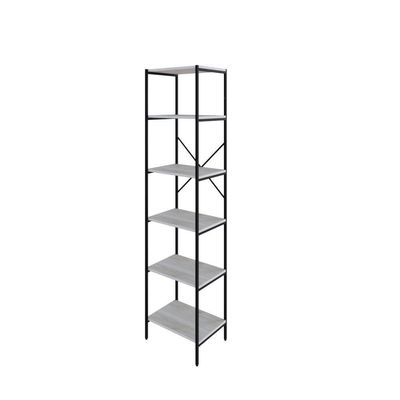 Estante C/06 Prateleiras 186x45x33cm Tub Tueh1846 Snow - Est.preta Snow / Est.preta