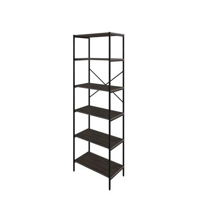 Estante C/06 Prateleiras 186x60x33cm Tub Tueh1866 Nogal - Est.preta Nogal / Est.preta