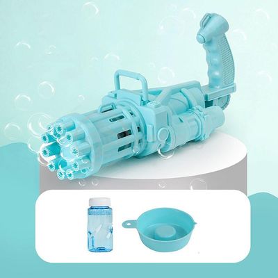 Máquina Elétrica Brinquedo Tiktok Lança Bolhas Sabão Mágica Criança Infantil - Azul
