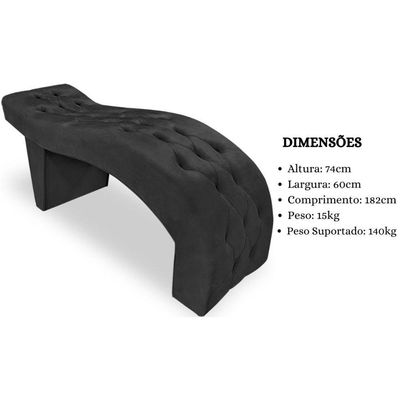 Maca Estofada Capitonê Clínica Salão Estética Suede Eduarda Cor:preto
