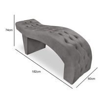 Maca Estofada Capitonê Clínica Salão Estética Suede Eduarda Cor:preto