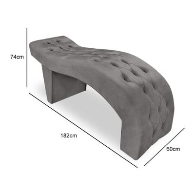 Maca Estofada Capitonê Clínica Salão Estética Suede Eduarda Cor:preto