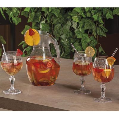 Taça Para Água Suco 350ml Poliestireno UZ Samba Translucida Transparente