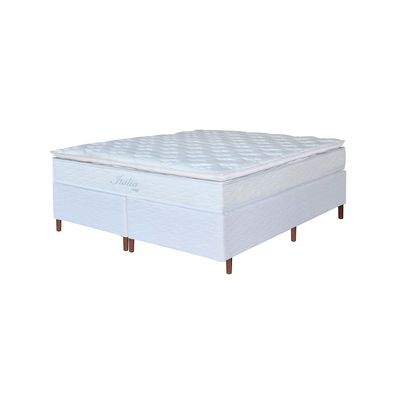 Cama Box King Size Umaflex Italia Jacquard 72x193x204 - Branco Branco