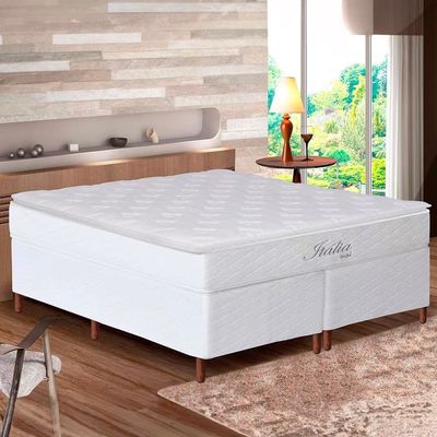 Cama Box King Size Umaflex Italia Jacquard 72x193x204 - Branco Branco