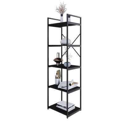 Estante C/05 Prateleiras 152x45x33cm Yon Preto Tx/est.preta Preto Tx/est.preta