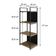 Estante C/04 Prateleiras 118x45x33cm C/fundo Yon Vermont Oak/est.preta Vermont Oak/est.preta