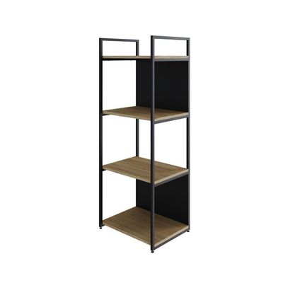Estante C/04 Prateleiras 118x45x33cm C/fundo Yon Vermont Oak/est.preta Vermont Oak/est.preta