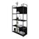 Estante C/05 Prateleiras 152x80x33cm C/fundo Yon Preto Tx/est.preta Preto Tx/est.preta