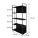 Estante C/05 Prateleiras 152x80x33cm C/fundo Yon Preto Tx/est.preta Preto Tx/est.preta