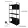 Estante C/05 Prateleiras 152x80x33cm C/fundo Yon Preto Tx/est.preta Preto Tx/est.preta