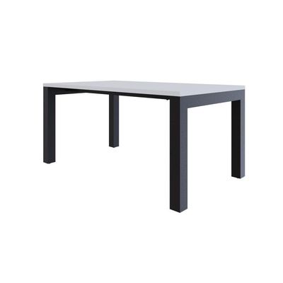 Mesa De Jantar Bronx U 160x90x77cm Brmj9160u Branco Tx - Est.preta Branco Tx/est.preta