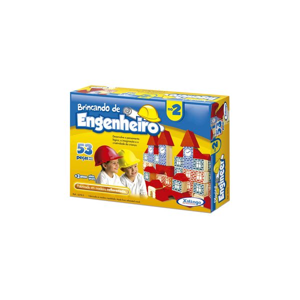 Brincando de Engenheiro Xalingo com 53 Peças