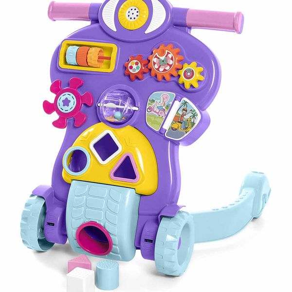 Andador Infantil Bebê Piloto Ta Te Ti Rosa com Luz e Som Andador Infantil Bebê Piloto Ta Te Ti Rosa com Luz e Som