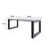 Mesa De Jantar Bronx 200x90x77cm Brmj9200 Branco Tx - Est.preta Branco Tx/est.preta