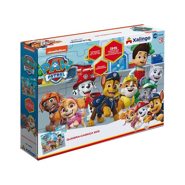 Quebra-Cabeça Big Patrulha Canina Xalingo 35 Peças