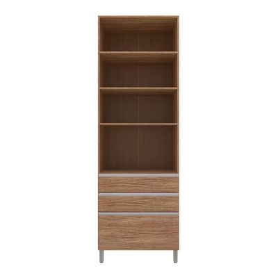 Paneleiro Amazonita com 2 Portas, 3 Gavetas, 3 Prateleiras e 71cm de largura Bartira Damasco