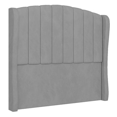 Cabeceira Casal Queen Cama 160cm Glenda I02 Veludo Cinza - Mpozenato