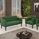 Sofá Namoradeira E 1 Poltrona Base Madeira Preto Ana Suede Verde - Ibiza
