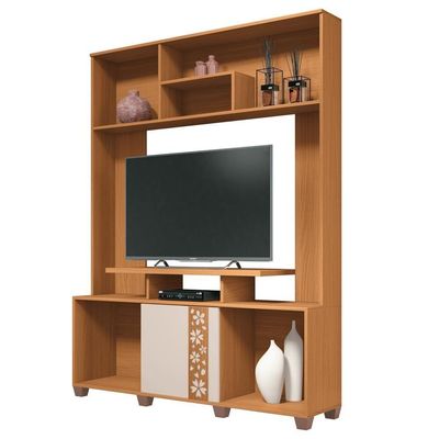 Estante Para 47 Pol. 136cm Milys H01 Off White-cinamomo - Mpozenato