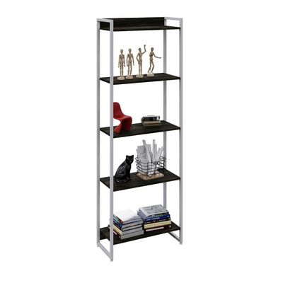 Estante Dynamica 60x30x187cm C/05 Prateleiras Carvalho Dark / Est.branca Carvalho Dark / Est.branca