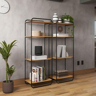 Multiuso Livreiro Prateleira Industrial Organizadora Escritório Dispensa Cozinha Criare Nature