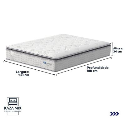Cama Box Baú Marrom E Colchão Amsterdã Molas Ensacadas Casal Probel