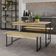 Mesa De Jantar Com 2 Bancos Estilo Industrial Tub  Carvalho / Est.preta