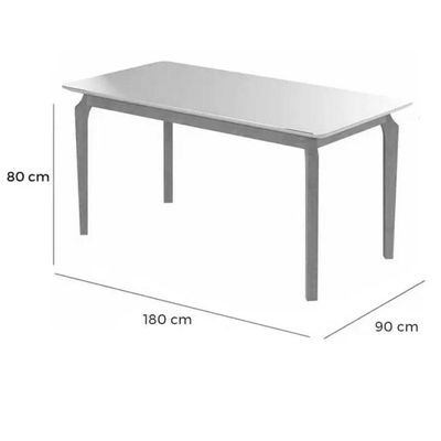 Mesa De Jantar Alegra Jcm Movelaria Cinamomo/off 1,80m