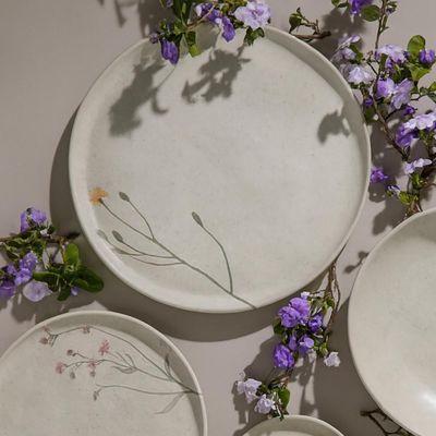 Prato Raso Cerâmica 27cm Porto Brasil Bio Stoneware Campestre Avulso Jantar Mesa Posta