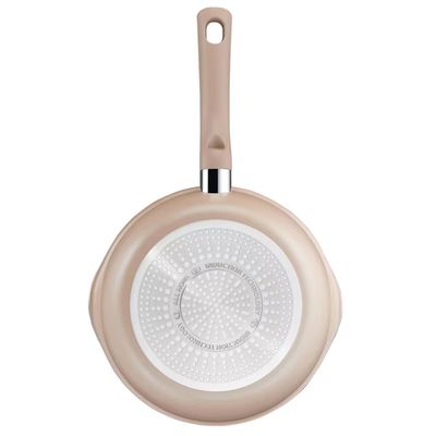 Panela Wok One Pick Pot 22cm Alumínio Antiaderente Indução Tampa Vidro T-FAL Vanilla