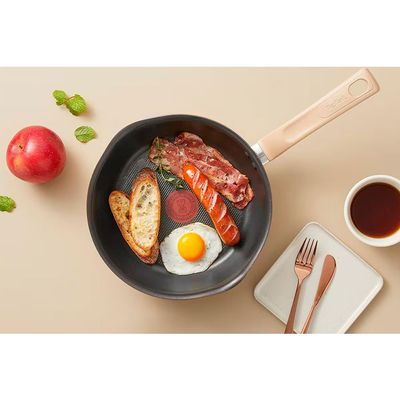 Panela Wok One Pick Pot 22cm Alumínio Antiaderente Indução Tampa Vidro T-FAL Vanilla