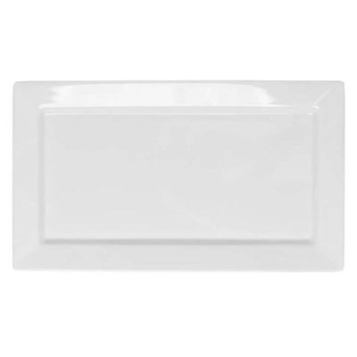 Travessa Melamina Branca 35x20cm Wolff Bandeja Rasa Servir Sushi Porções