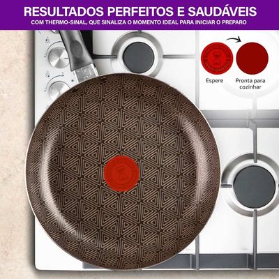 Frigideira Antiaderente Facilita Rochedo Vermelho 24cm
