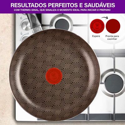 Frigideira Antiaderente Facilita Rochedo Vermelho 30cm