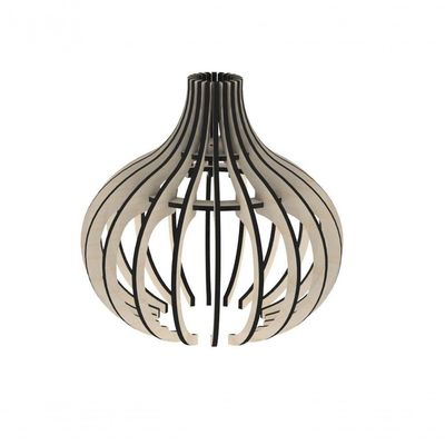 Luminária Teto Tipo Pendente Diana Mdf - Completa Cor: Mdf Cru