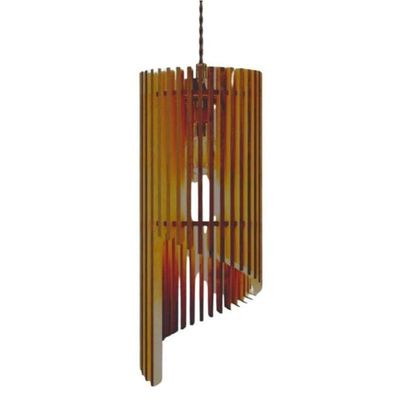 Luminária Teto Tipo Pendente Mística Mdf - Completa Cor: Mdf Cru