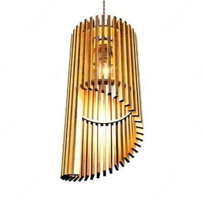 Luminária Teto Tipo Pendente Mística Mdf - Completa Cor: Mdf Cru