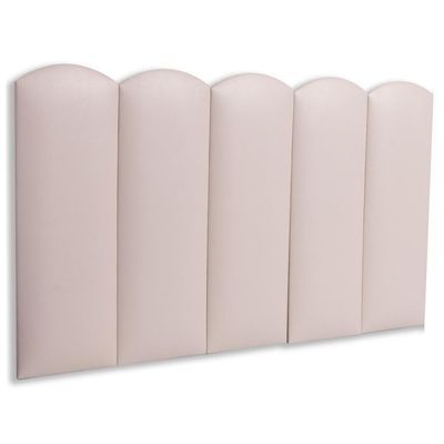 Cabeceira Solteiro Kit 5 Placas Modelo Nuvem - Courino Marfim / Off White