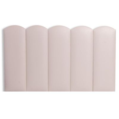 Cabeceira Solteiro Kit 5 Placas Modelo Nuvem - Courino Marfim / Off White