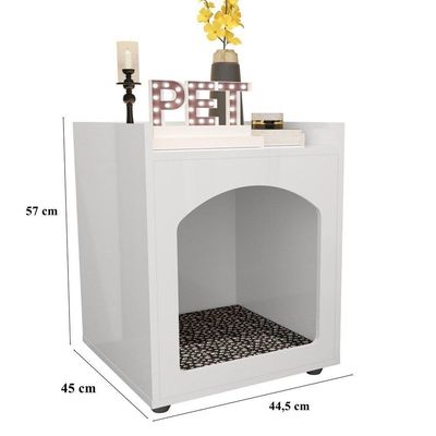 Mesa Cabeceira Casinha De Cachorro-gato Pet Branco - Ofertamo