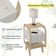 Mesa De Apoio 1 Gaveta 65 Cm Porta Usb Naturale Arly Naturale Branco
