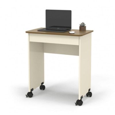 Mesa Escrivaninha Compacto Not 0,70 Para Quarto E Office Com Gaveta Off White-freijó
