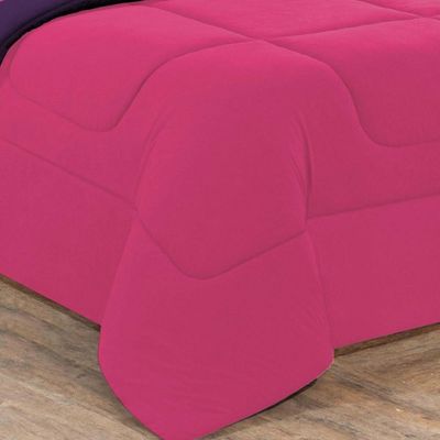 Edredom Malha 100% Algodão Gran Moratta 1 Peça King - acabamento feito na cor Pink -roxo